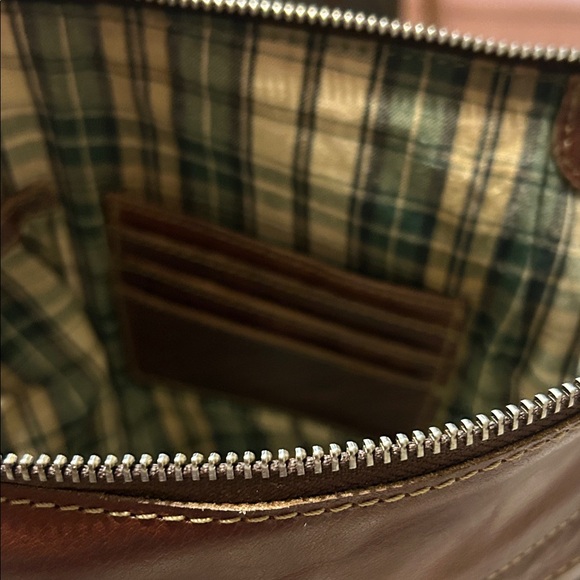 Wild West Los Angeles distressed Brown Leather Crossbody Bag purse - Picture 7 of 10